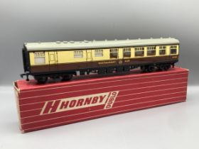 Hornby Dublo 4070 W.R. Restaurant Car in mint condition, has been lightly run, box in excellent
