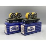 Hornby Dublo reference pair of D1 Low-sided Cable Wagons, both mint, boxes Ex-plus. First version
