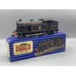 Hornby Dublo EDL17 0-6-2T in matt B.R. black livery in Nr mint condition. Box is the scarcer late