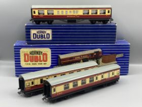 Hornby Dublo D1 T.P.O. Set, complete, five Wagons including Vacuum Oil Ltd Tanker, D20 Restaurant