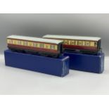 Hornby Dublo pair of D11 Corridor Coaches in mint condition, boxes in Nr perfect condition