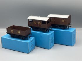 Three Hornby Dublo Brian Huxley limited edition Wagons based on the '0' gauge versions. All with