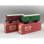 Hornby Dublo 4315 B.R. Horse Box, Nr mint, letter 'K' painted to underside of base. Also 4316 S.R.