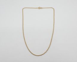 An 18ct gold Chain, 37.5cms, approx 4.90gms