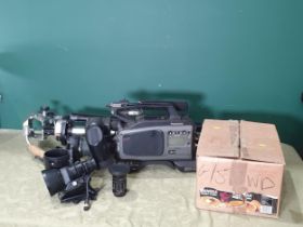 A Panasonic VHS Camera model No. AG-DP800HEG, additional lenses, and a tripod, etc