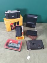 A quantity of folding, box and instant Cameras, mostly Kodak