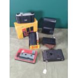 A quantity of folding, box and instant Cameras, mostly Kodak