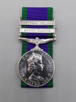 Campaign Service Medal with 'Northern Ireland' and 'South Arabia' Clasps to 24033310 Pte. A.S.