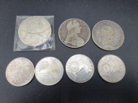 Austria 1820 Thaler (Milan Mint) 2 1780 restrike Thalers, along with Germany silver 10 Marks 1972 (