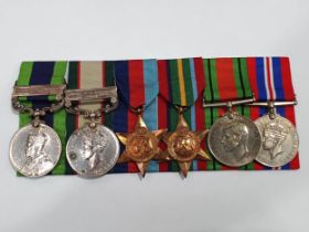 Six; India General Service Medal with 'North West Frontier 1935' Clasp, India General Service