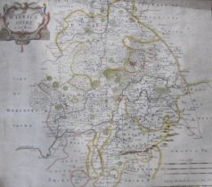 ROBERT MORDEN. A Map of Warwickshire, c.1695, engraved Map, coloured, unframed, 12 x 14in