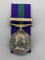 General Service Medal with Arabian Peninsula clasp to 23253239 Pte. F.H. Forster, Argyll &