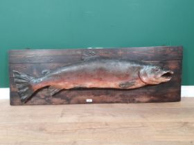 Salmon Cast Model. Overall length is just over 50”, with an estimated girth of 27”. Its dimensions