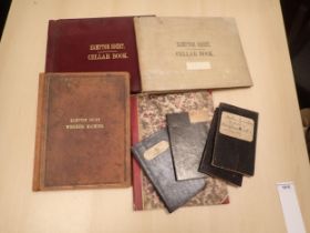 Hampton Court Cellar Book 1900, red bound leather Cellar Book, Weighing Machine Record Book 1889,