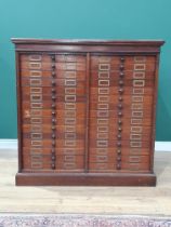 A 19th Century mahogany Entomology Collector's Chest of thirty drawers, 3ft 7in High x 3ft 6in