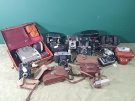 A group of Cameras including a Praktica nova 1, a Cosmic 35, a Kershaw 10, a Lordox, a Pentona, a