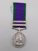 Campaign Service Medal with 'Radfan' and 'South Arabia' Clasps to 23038887 Pte. J. Phillipson, 1st