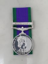 Campaign Service Medal with 'South Arabia' Clasp to 22561535 Corporal A. Button, 4/7 Dragoon Guards