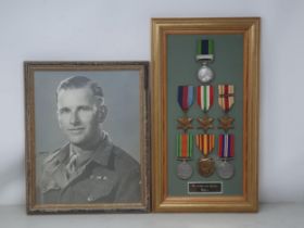 Seven; WWII Defence and War Medals, 1939-45 Star, The Italy Star, The Africa Star, India General