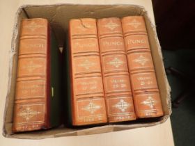 Four bound volumes of Punch, 1847-1855; (4)