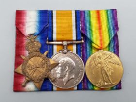Three; 1914-15 Star, British War and Victory Medals to 59419 Pte. R. Mc Whirter, 10th Battalion