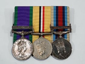 Three; Campaign Service Medal with 'Northern Ireland' Clasp, Iraq Medal and Operational Service