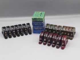 Twenty four Hornby Dublo Switches comprising 8x green, 7x black and 9x red, generally excellent,