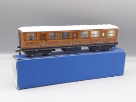 Hornby Dublo D1 LNER All Third Corridor Coach in mint condition with final post-war wheels. Box is