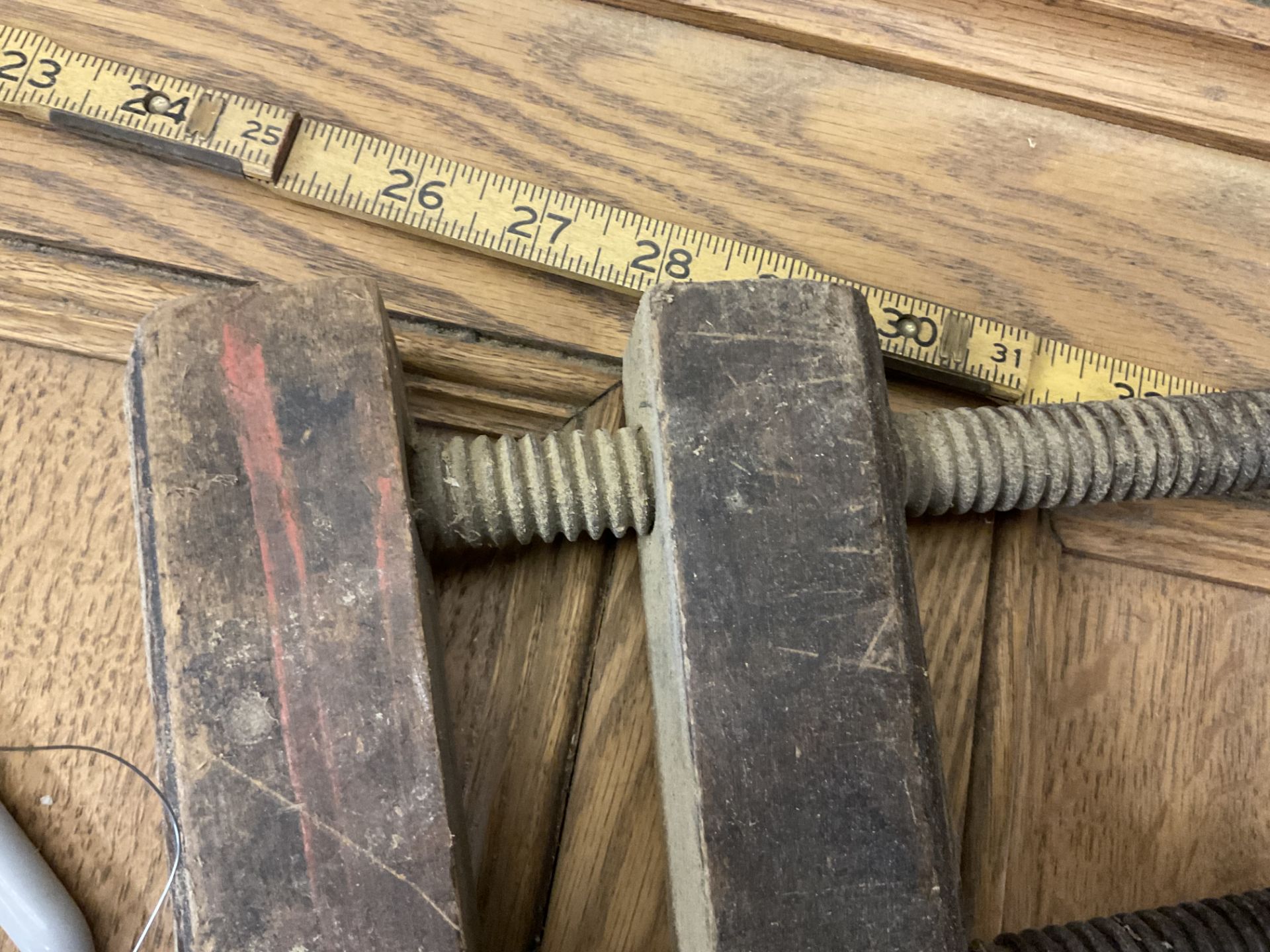 Antique wood clamp - Image 2 of 2