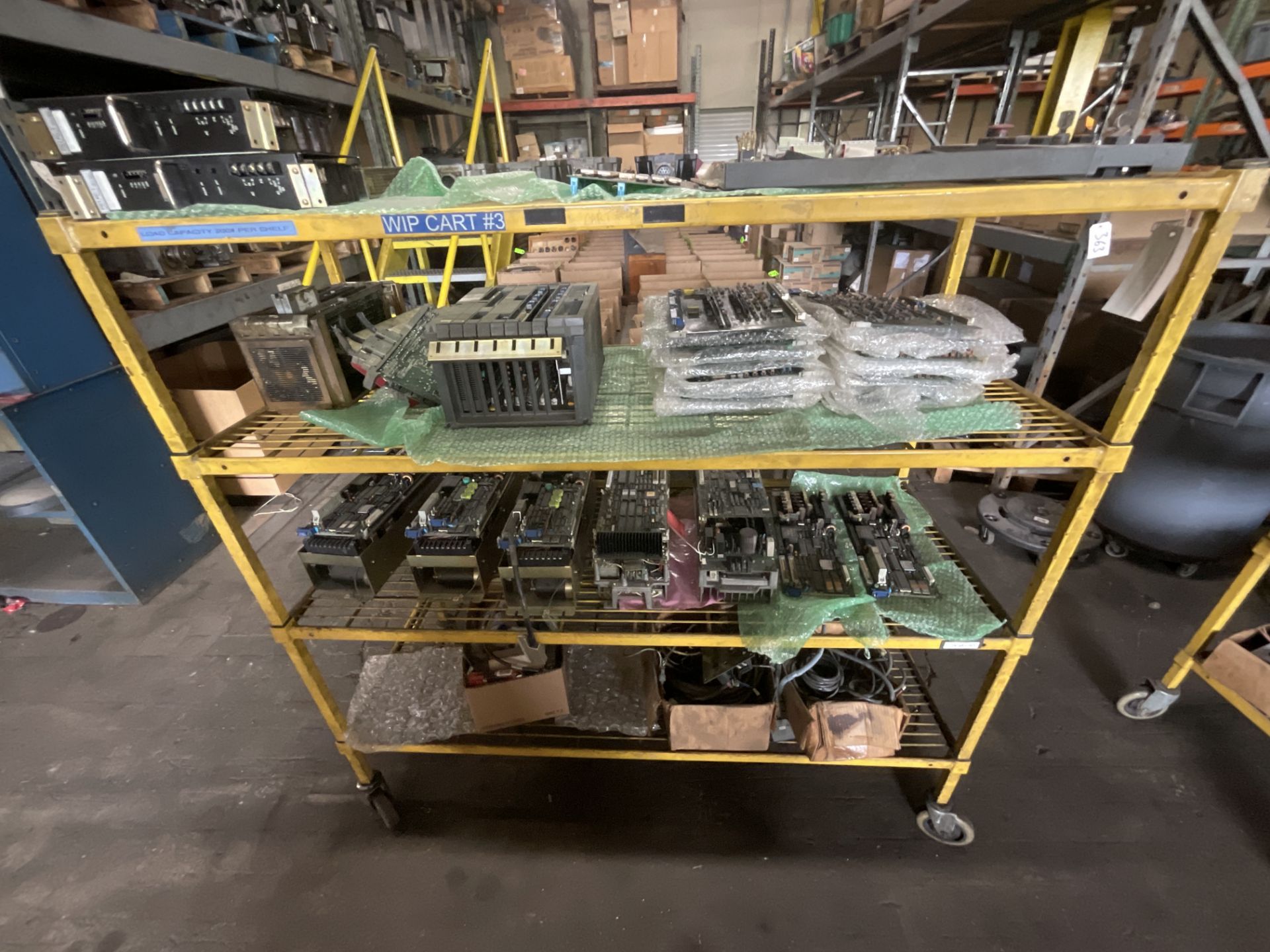 Yellow cart of Mazak Repair Parts with contents - Image 6 of 7