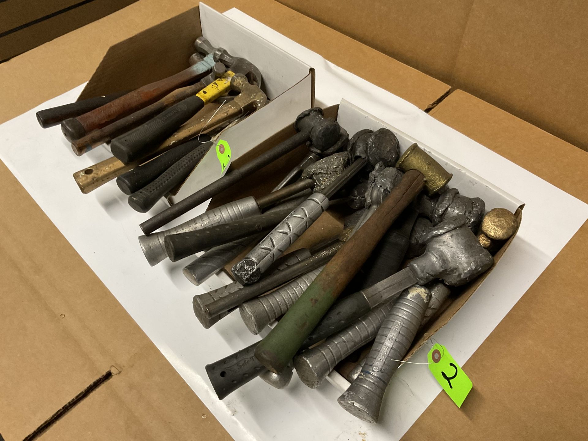 Assortment of 7 hard hammers and 16 soft hammers - Image 2 of 3