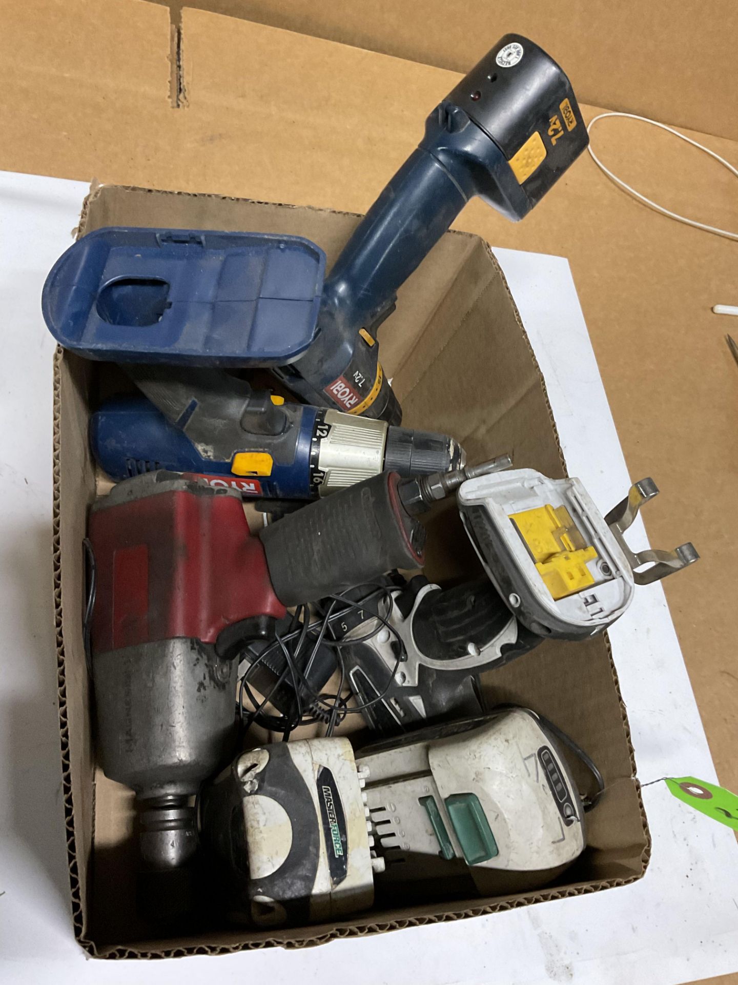 8 power drills and various battery packs , dewalt charger, air powered impact ratchet - Image 4 of 7