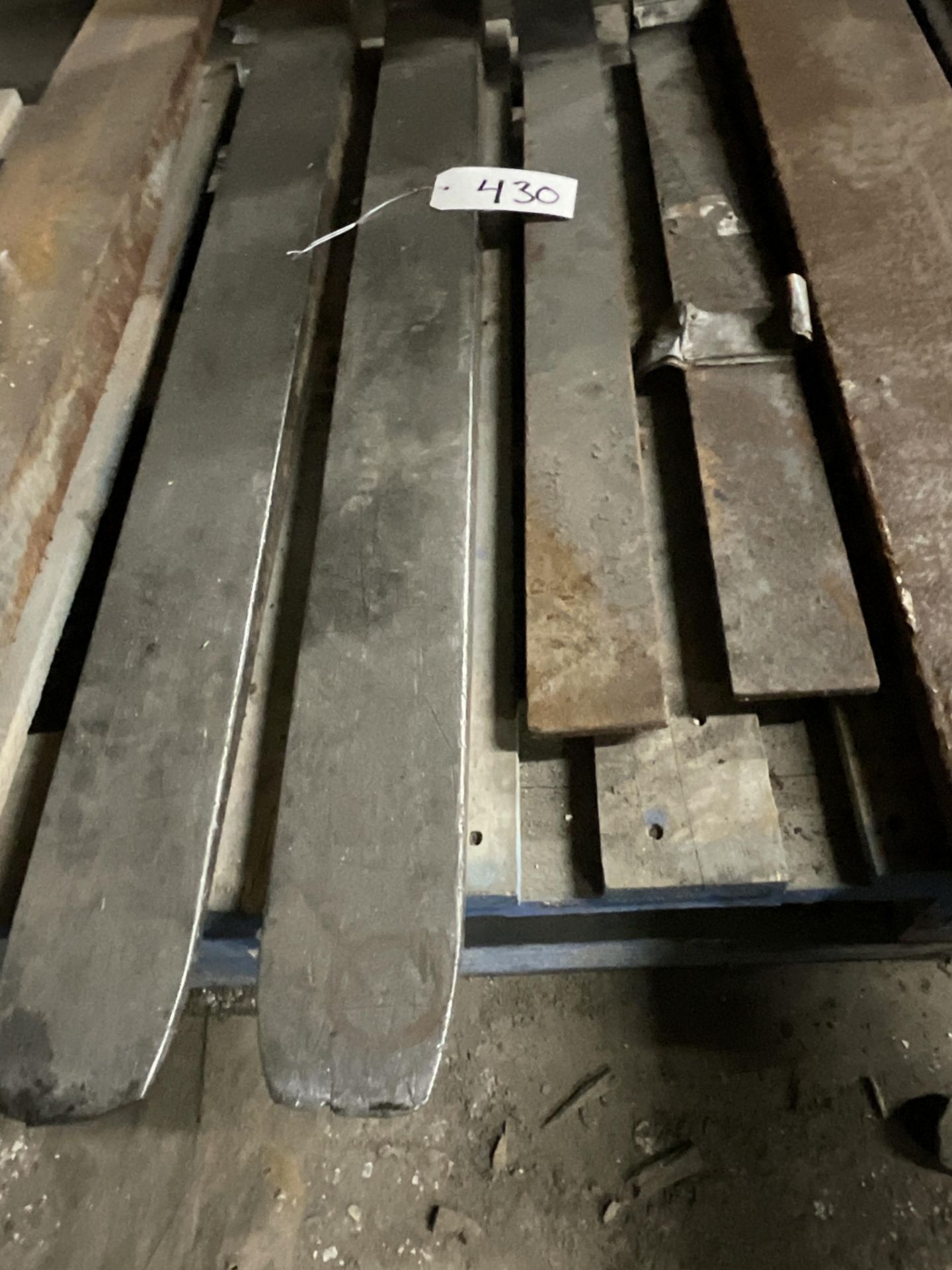 3 sets of forks for forklift 42” x2, 30”x1 16” mounting carriage, 1”pin mount - Image 3 of 11