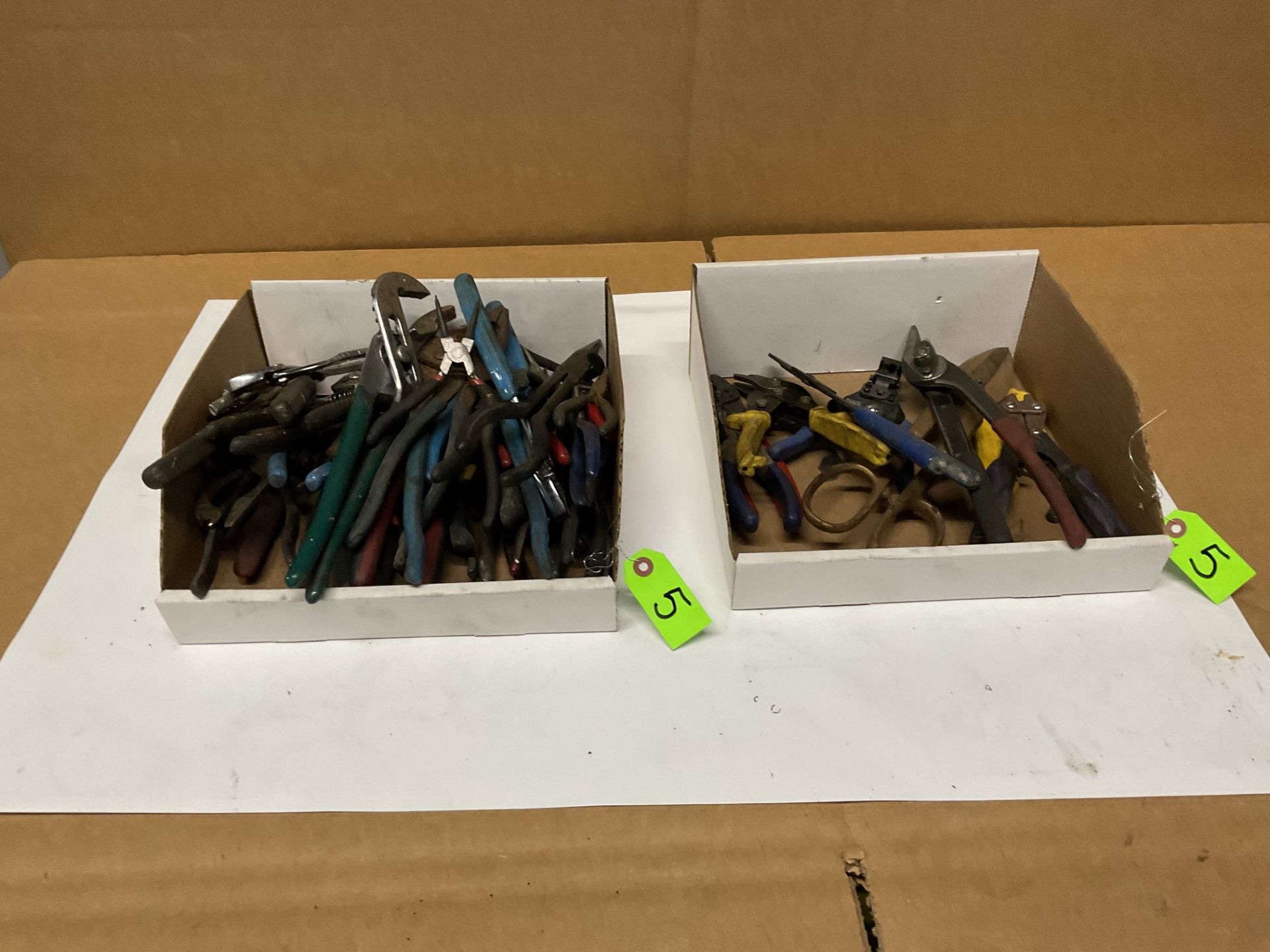 Assortment of 45+ pliers/channel locks/needle nose players and snips