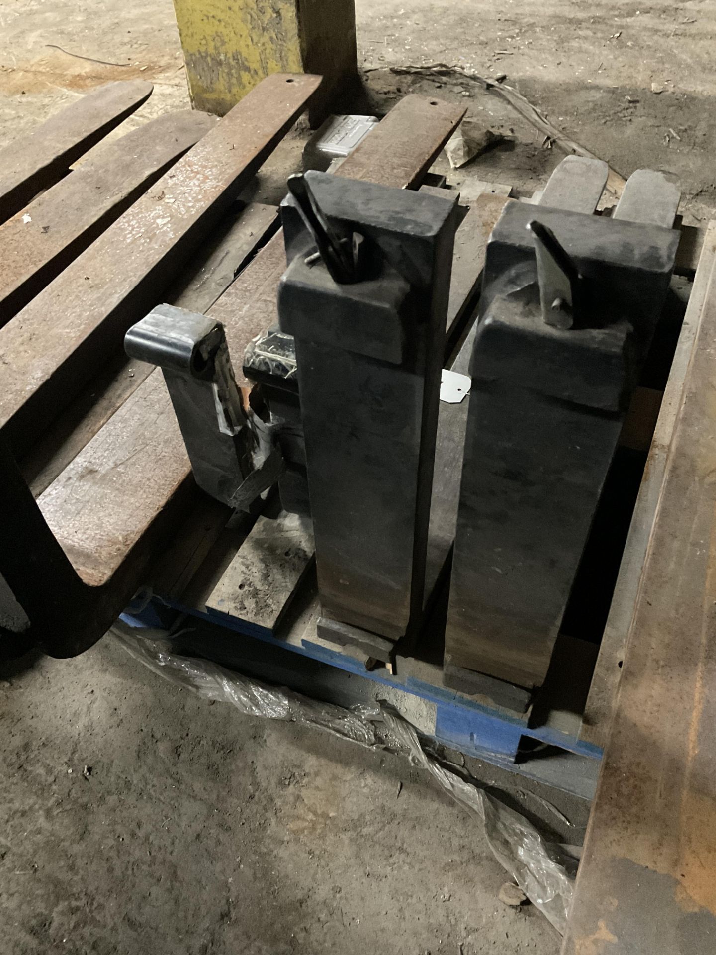 3 sets of forks for forklift 42” x2, 30”x1 16” mounting carriage, 1”pin mount - Image 8 of 11