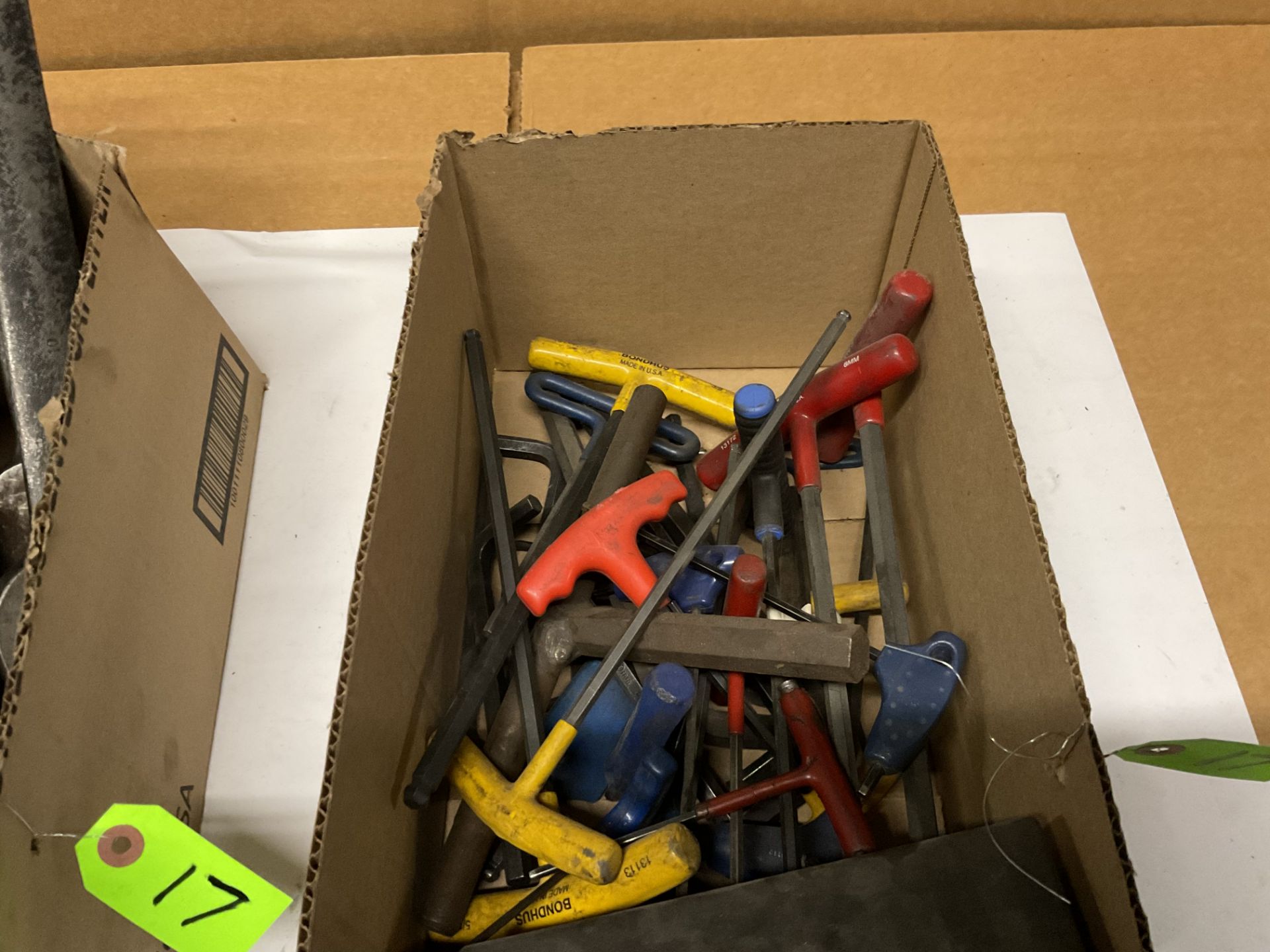 Varied Assortment of T handle Allen wrenches and 8 large open end wrenches - Image 2 of 5