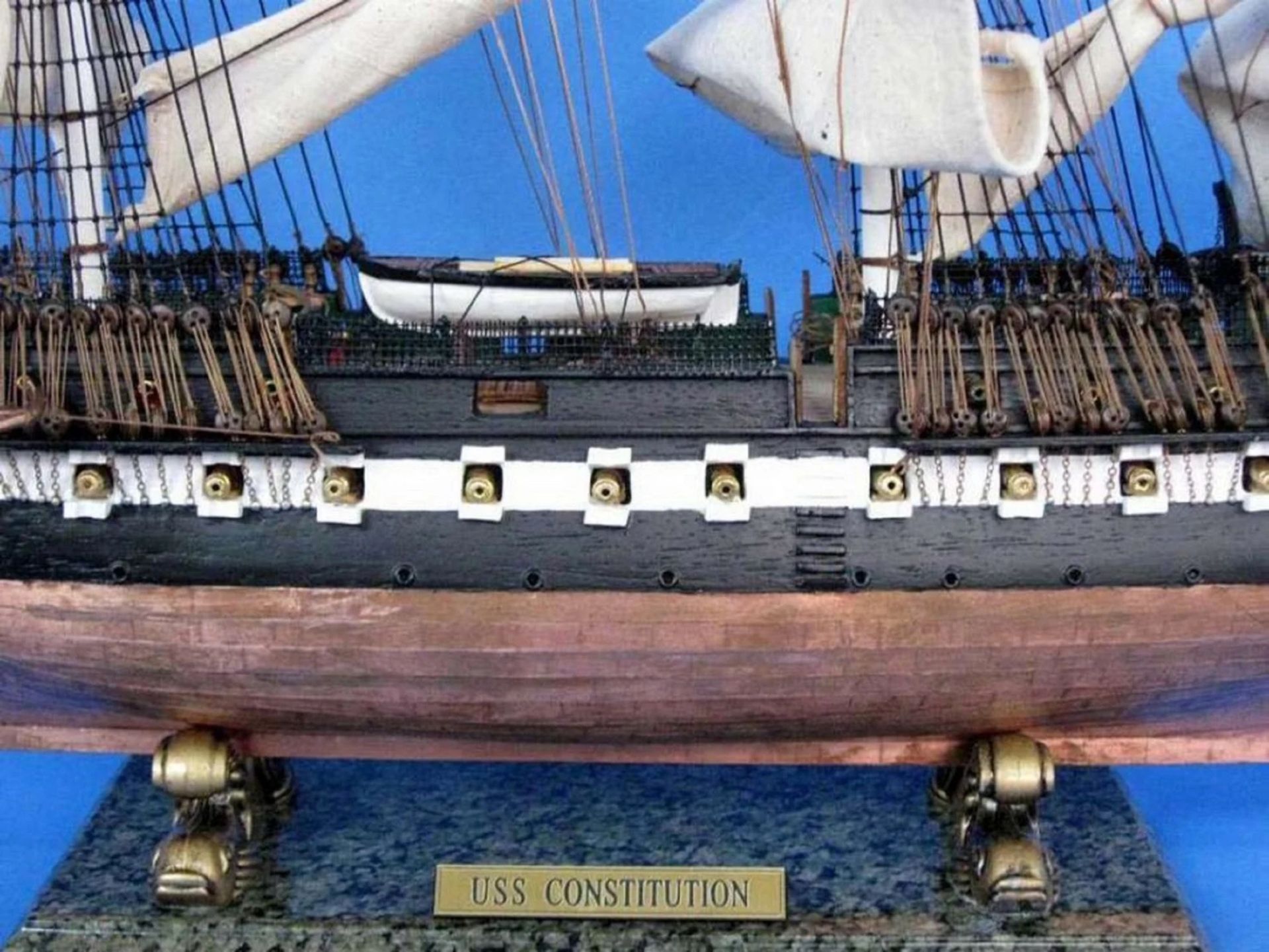 USS Constitution Wooden Scale Model - Image 4 of 5