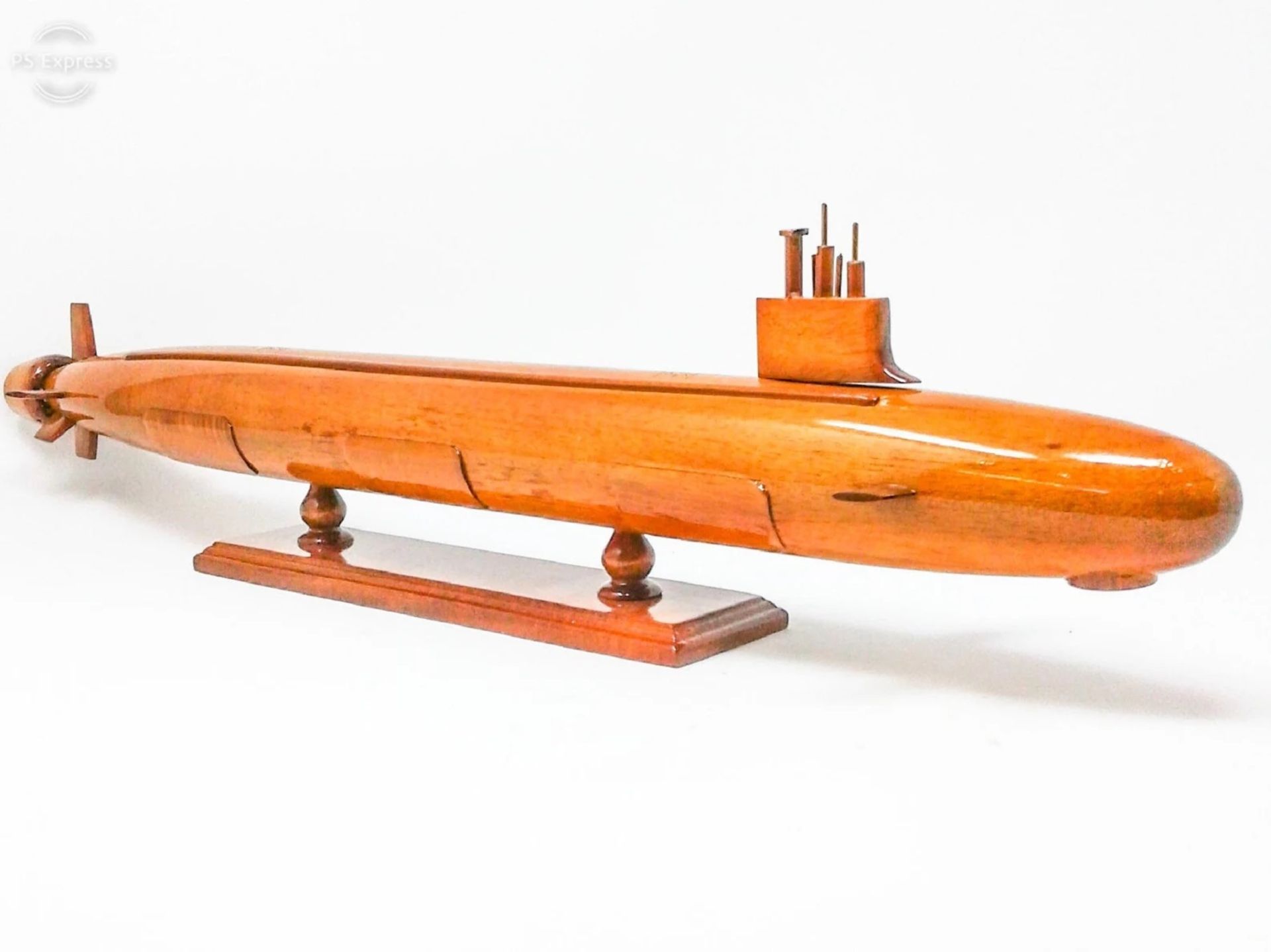 Virginia Class Submarine Scale Wooden Seacraft Model - Image 3 of 4