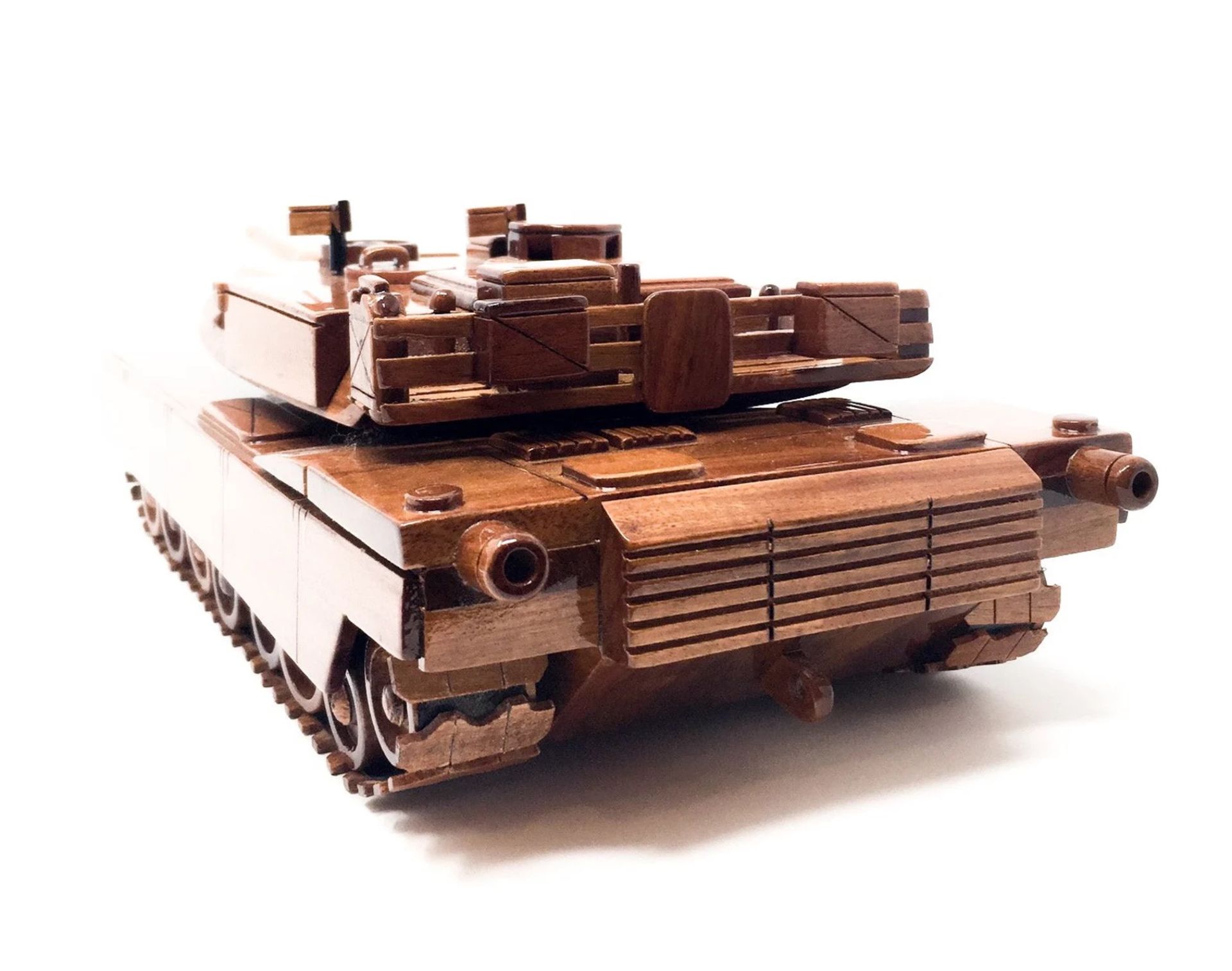 M1A1 Abrams Tank Wooden Scale Model  - Bild 2 aus 4