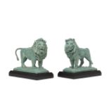 Lion Bookends, Poly Stone