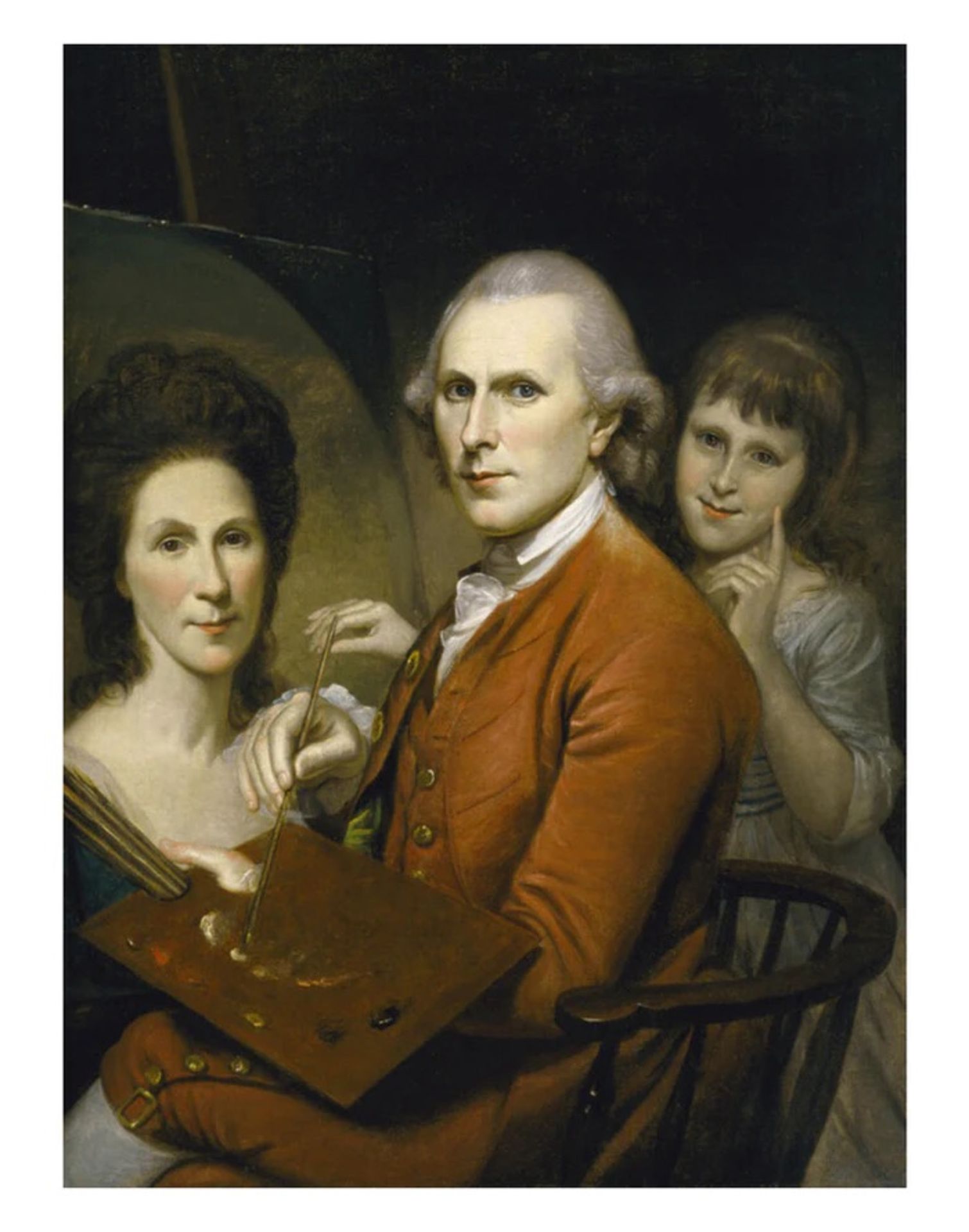 Charles Wilson Peale "Rachel and Angelica Peale, Self-Portrait, 1782" Print