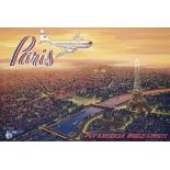 Pan Am Airlines "Paris" Travel Poster