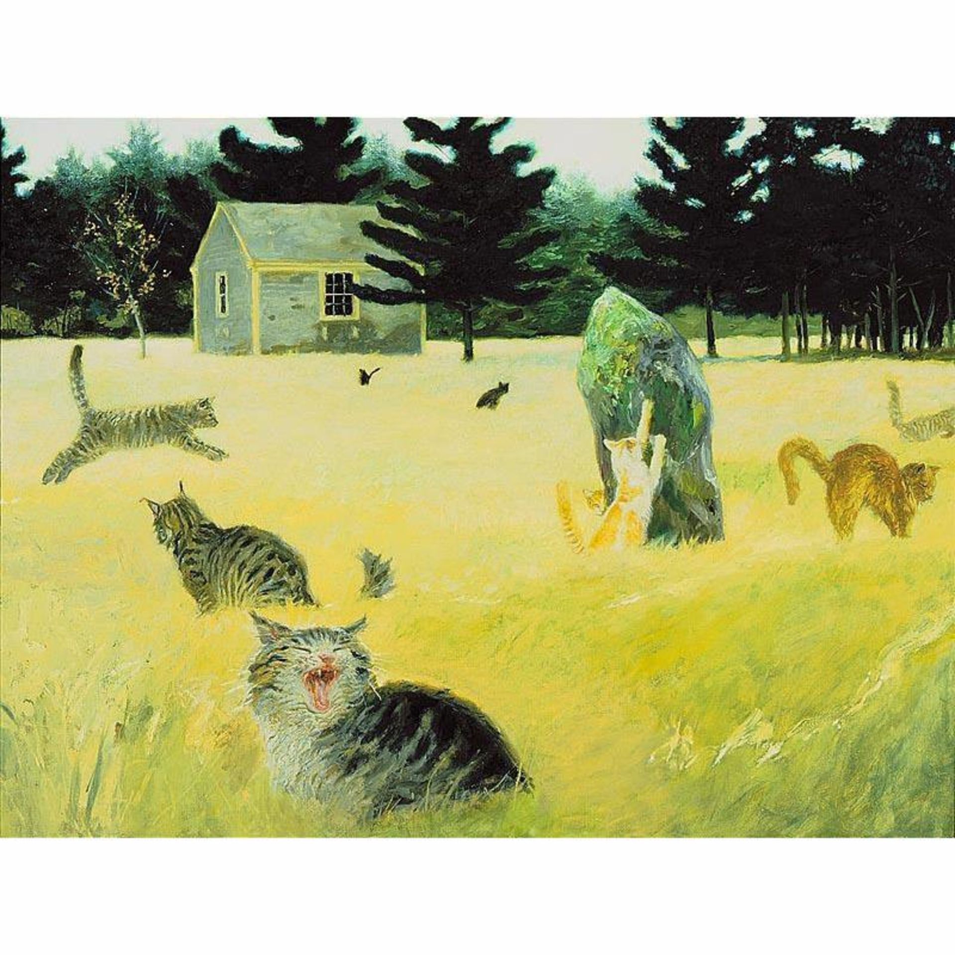 Jamie Wyeth "Maine Coon Cat, 1998" Offset Lithograph
