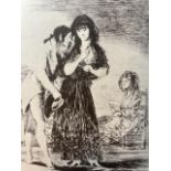 Francisco Goya "Ni asi la distungue" Print.