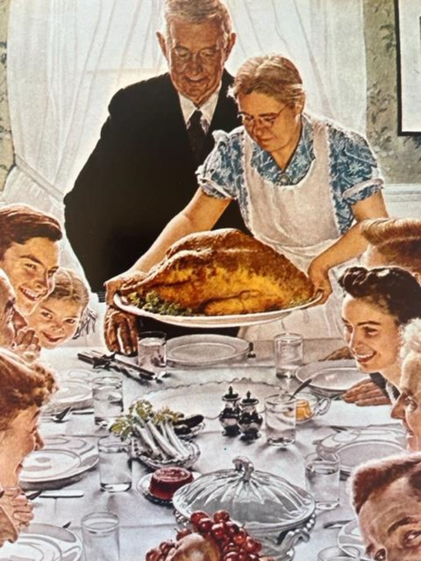 Norman Rockwell "Freedom from Want" Print.