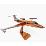 Lear Jet Wooden Scale Aircraft Desk Display