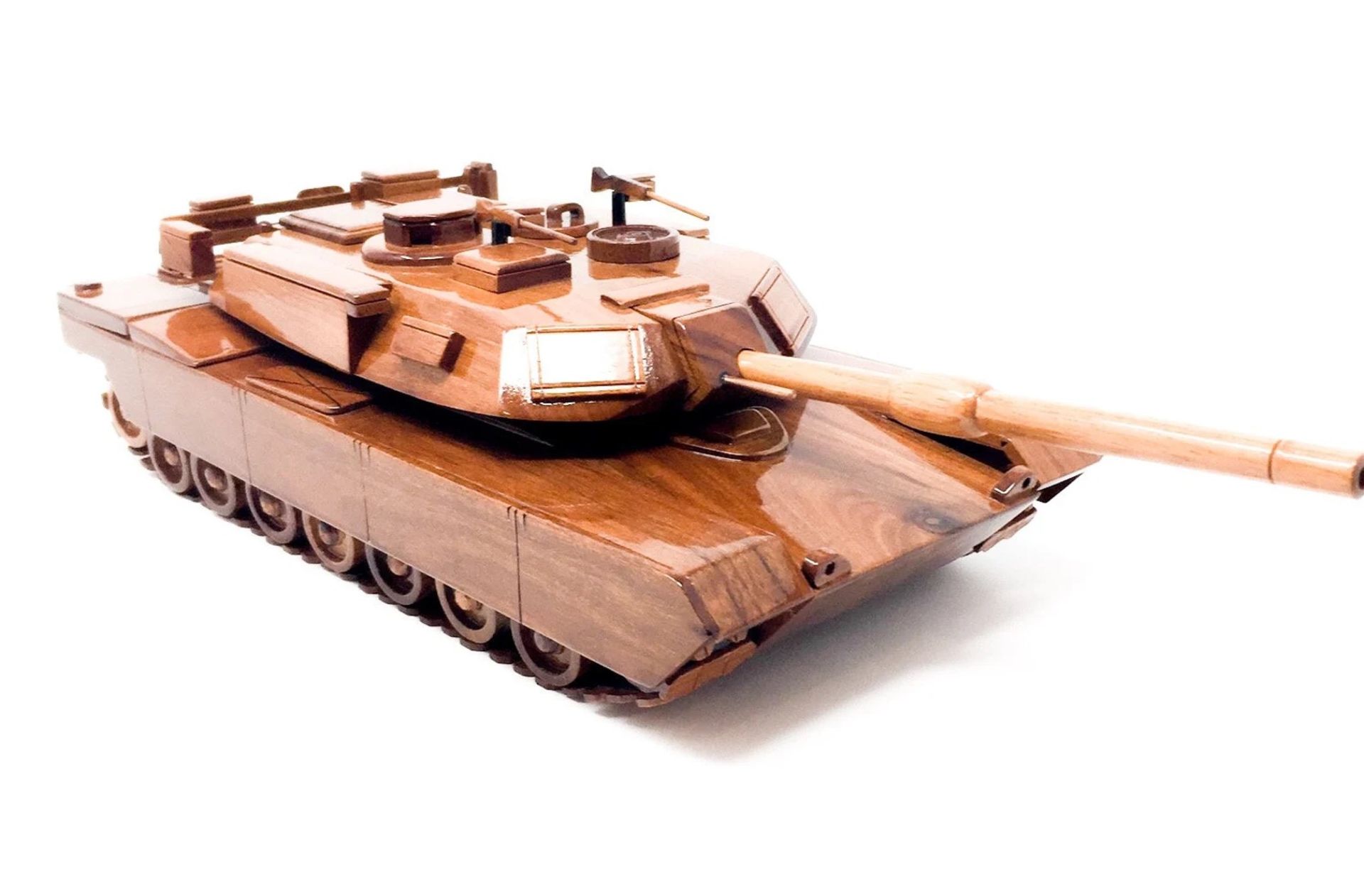 M1A1 Abrams Tank Wooden Scale Model  - Bild 4 aus 4