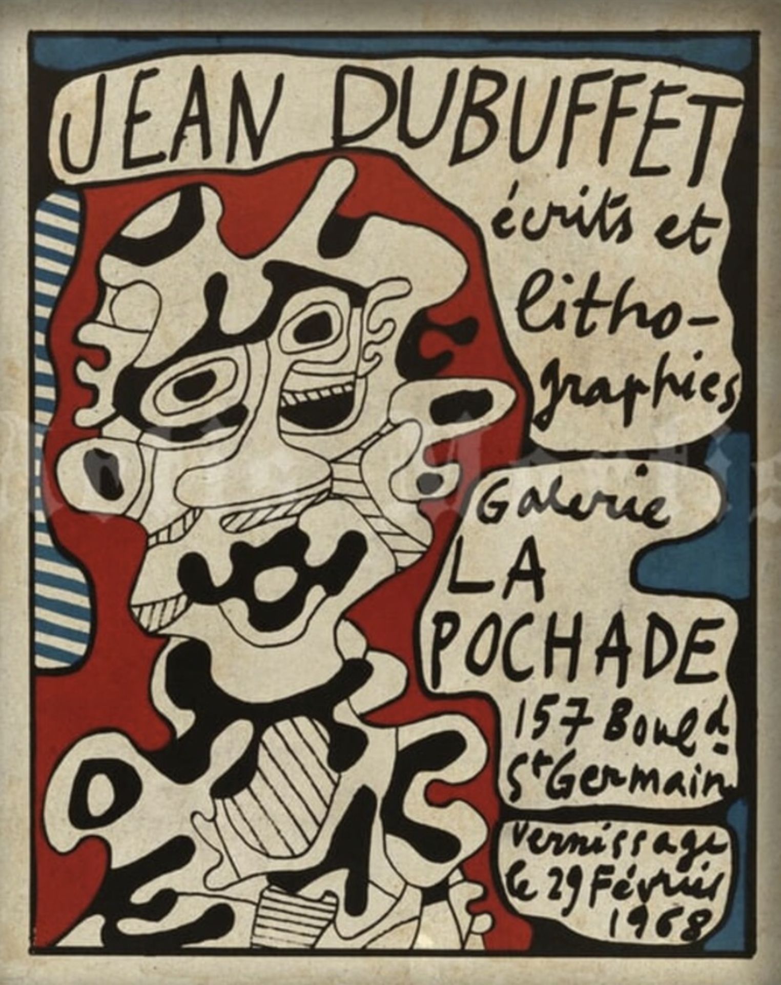 Jean Dubuffet "Ecrits et Lithographies, 1968" Offset Lithograph