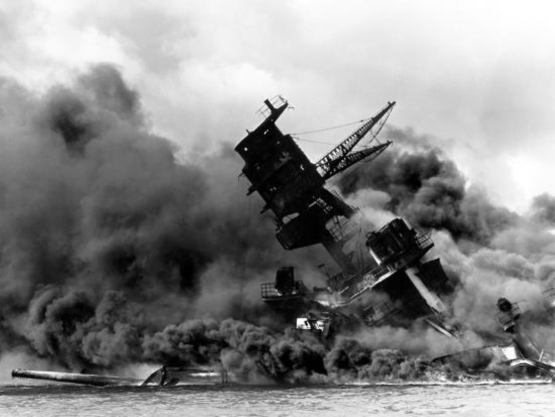 USS Arizona Sinking Print