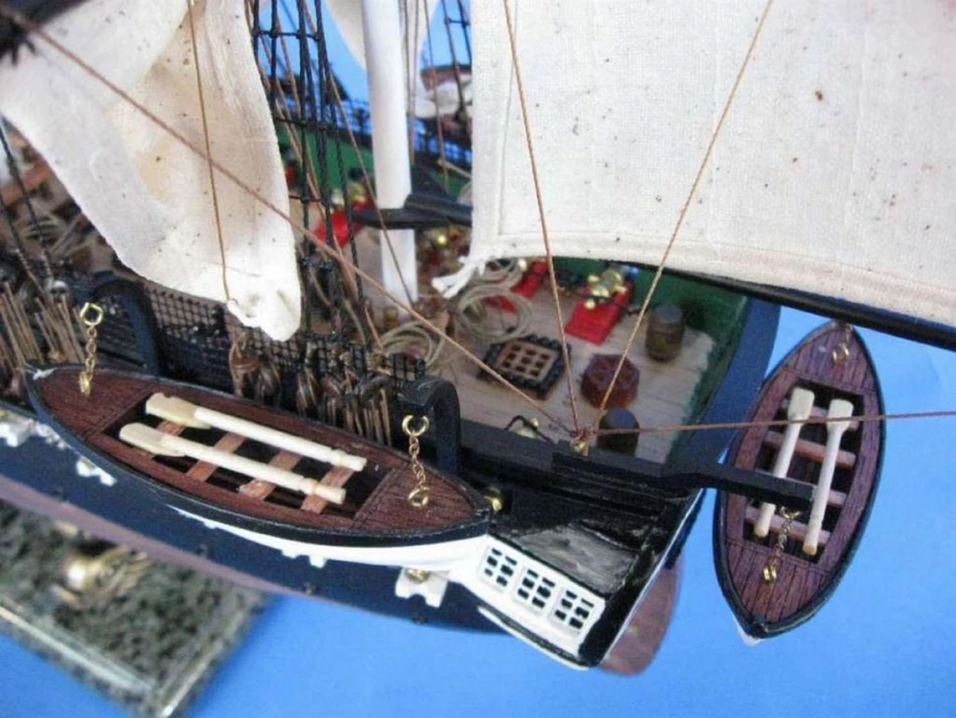 USS Constitution Wooden Scale Model - Image 2 of 5